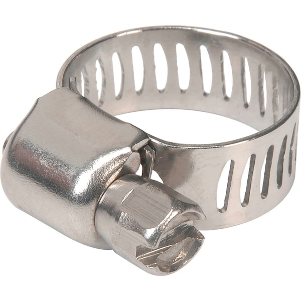 Apache 1/4, 5/8 300 Stainless Steel Micro Worm Gear Clamp w/ 5/16 Wide Band 48016998 - main